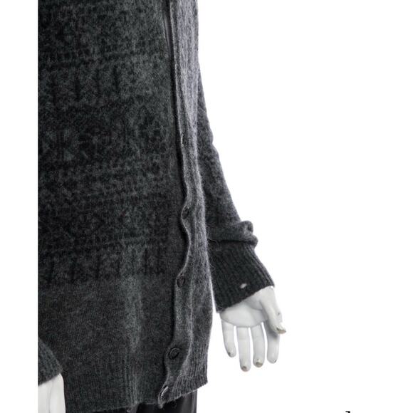 BURBERRY Grey & Black Men's Check Pattern Sweater Cardigan Size XL - Picture 4 of 4